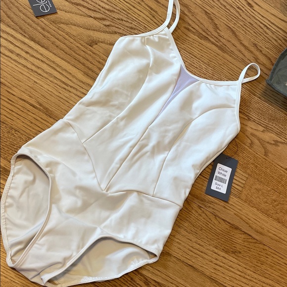 ELEVÉ Chloe leotard-white women’s size L - Picture 1 of 3